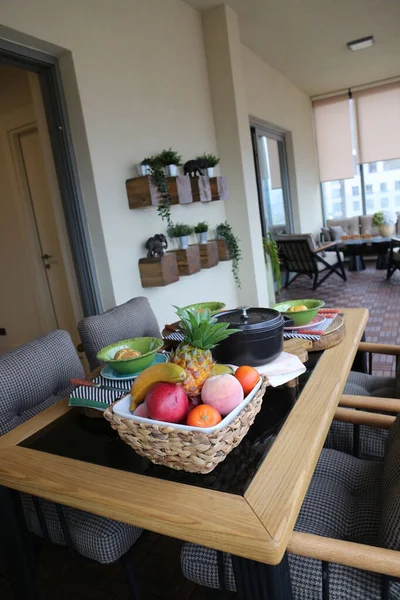 Interior Terraza Balcón Moderno — Foto de Stock