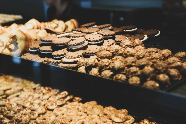 Grupo Galletas Surtidas Chip Chocolate Pasas Avena Chocolate Blanco — Foto de Stock