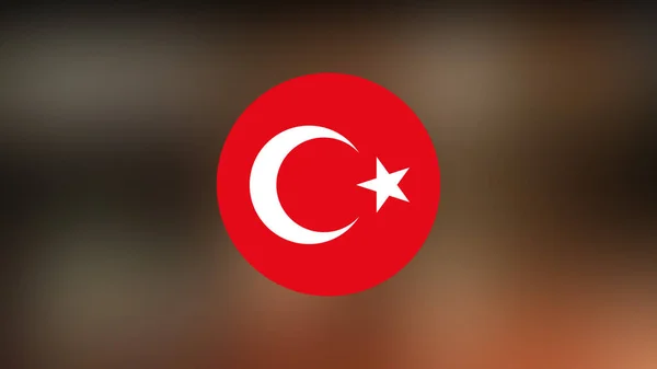 Turkey Flag Blurred Background — 图库照片