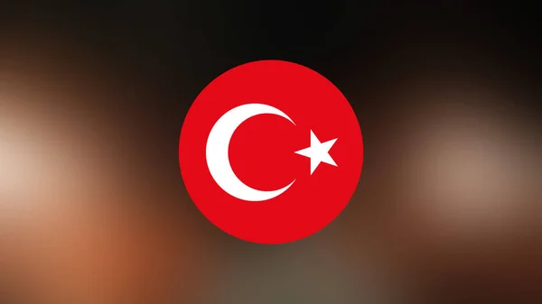 Turkey Flag Blurred Background — Stock Photo, Image