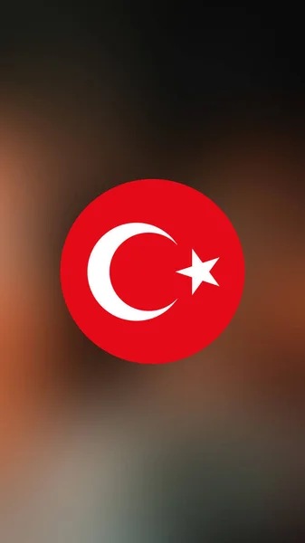 Turkey Flag Blurred Background — 图库照片