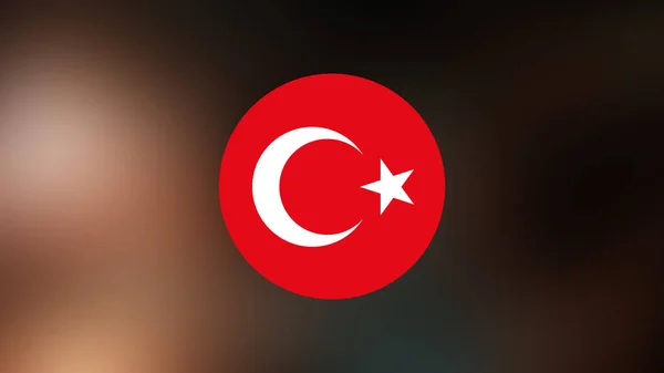 Turkey Flag Blurred Background — Stock Photo, Image