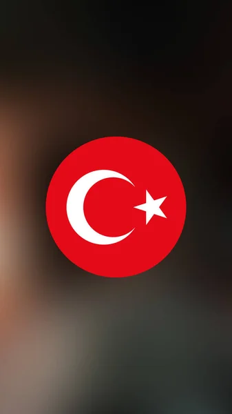 Turkey Flag Blurred Background — 图库照片