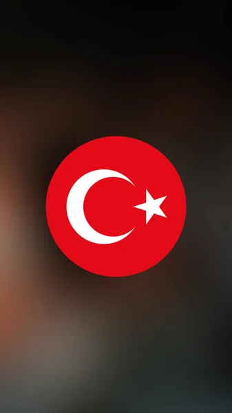 Turkey Flag Blurred Background — 图库照片