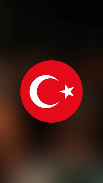 Turkey Flag Blurred Background — Stock Photo, Image