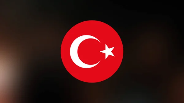 Turkey Flag Blurred Background — Stock Photo, Image