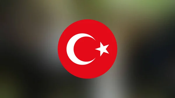 Turkey Flag Blurred Background — 图库照片