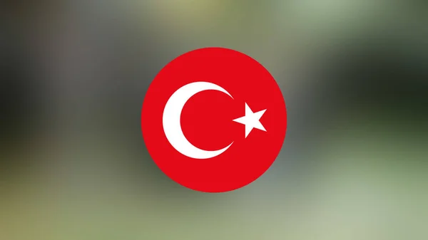 Turkey Flag Blurred Background — 图库照片