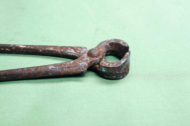 Bir çift paslı meme ucu.