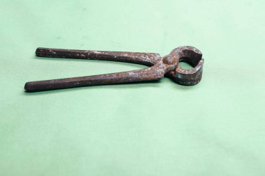 Bir çift paslı meme ucu.