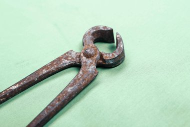 Bir çift paslı meme ucu.