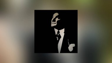 Atatürk 'ün çizimi. Türkiye Cumhuriyeti 'nin ilk cumhurbaşkanı. 