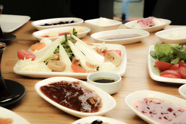 Rich Delicious Turkish Breakfast — Stock Photo, Image