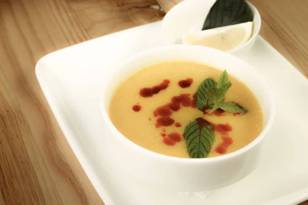 Köstliche Suppe Gemüsesuppe Schüssel — Stockfoto