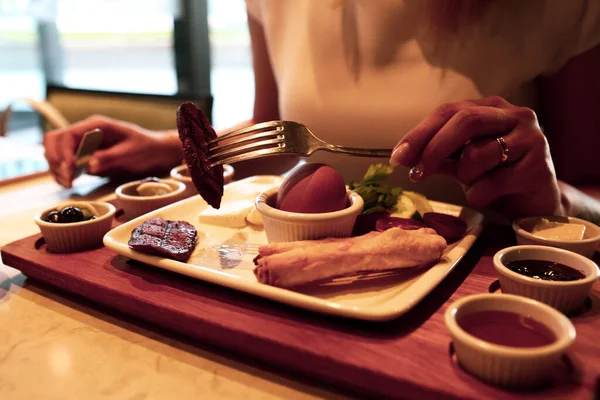 Rich Delicious Turkish Breakfast — Stock Photo, Image