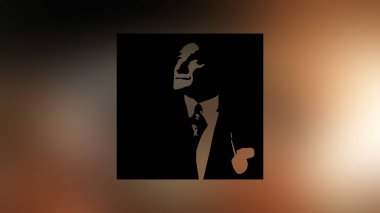 Atatürk 'ün çizimi. Türkiye Cumhuriyeti 'nin ilk cumhurbaşkanı. 