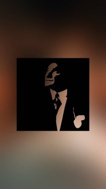 Atatürk 'ün çizimi. Türkiye Cumhuriyeti 'nin ilk cumhurbaşkanı. 