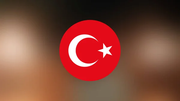 Turkey Flag Blurred Background — 图库照片