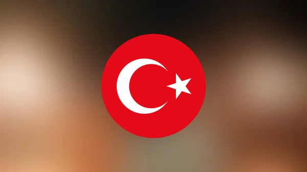 Turkey Flag Blurred Background - Stock-foto