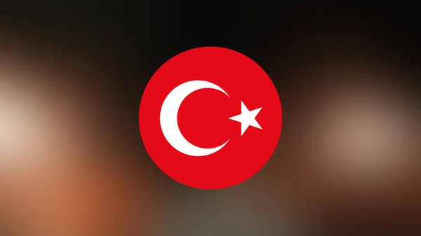 Turkey Flag Blurred Background — Stock Photo, Image