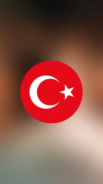 Turkey Flag Blurred Background — Stock Photo, Image