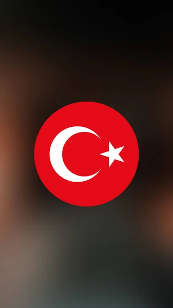 Turkey Flag Blurred Background — Stock Photo, Image