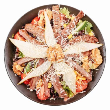 Taze salata tabağı ile karışık yeşillik