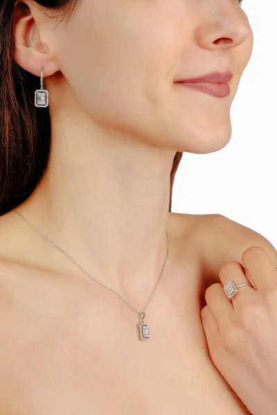 Diamond Jewelry Luxury Fashion Jewelry — Stock Photo, Image