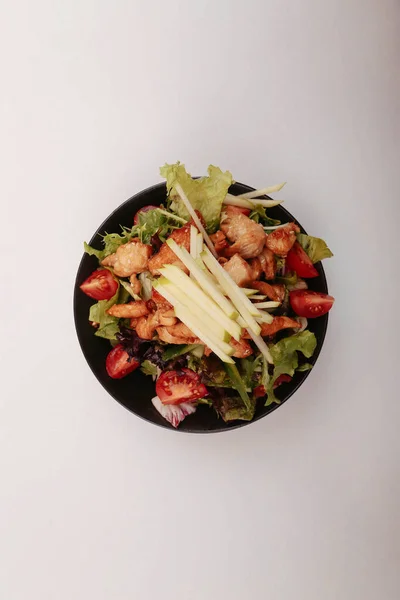 Prato Salada Fresca Com Verduras Misturadas — Fotografia de Stock