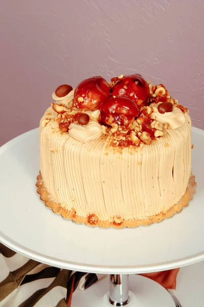 Board Delicious Cake Table — Stock Photo, Image