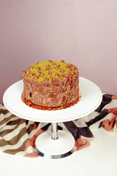 Board Delicious Cake Table — Stock Photo, Image