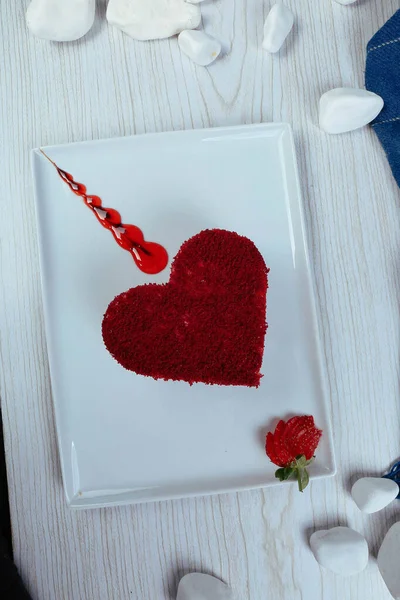 Board Delicious Cake Table — Stock Photo, Image