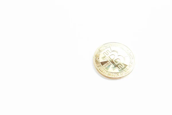 Bitcoin Coin Closeup View Bitcoin — Stock Photo, Image