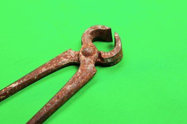 Bir çift paslı meme ucu.