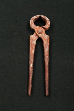 Bir çift paslı meme ucu.