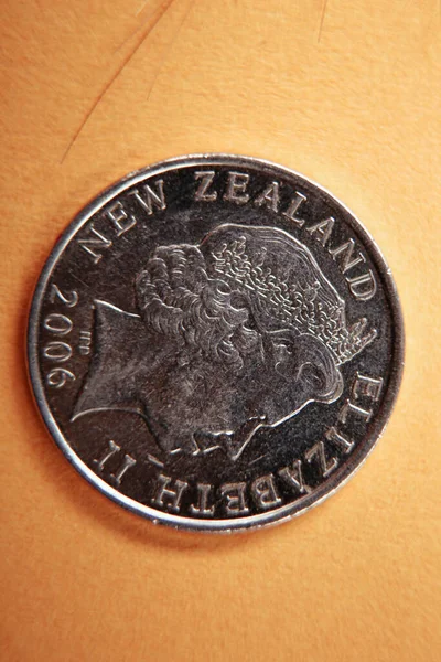 Coins New Zealand New Zealand Dollars Coin — Φωτογραφία Αρχείου