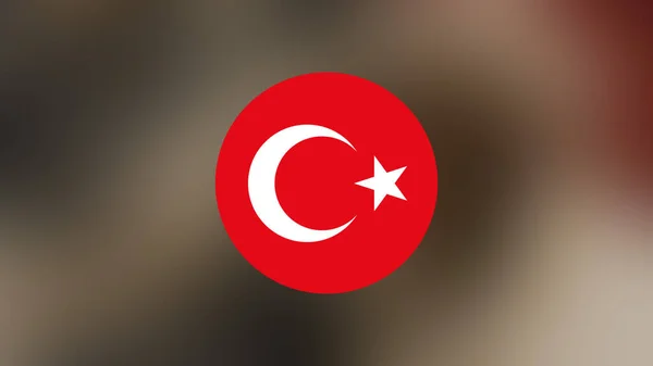 Turkey Flag Blurred Background — 图库照片