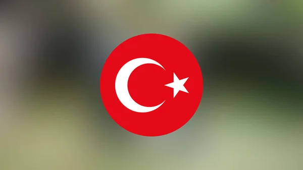 Turkey Flag Blurred Background — 图库照片