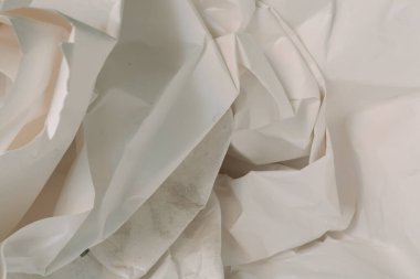 Beyaz buruşmuş kağıt arkaplan grunge doku arkaplanı