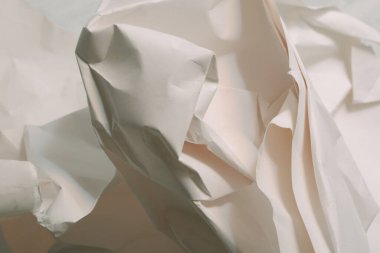 Beyaz buruşmuş kağıt arkaplan grunge doku arkaplanı