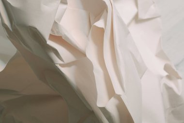 Beyaz buruşmuş kağıt arkaplan grunge doku arkaplanı