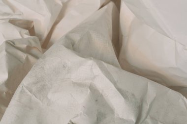 Beyaz buruşmuş kağıt arkaplan grunge doku arkaplanı