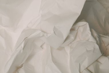 Beyaz buruşmuş kağıt arkaplan grunge doku arkaplanı