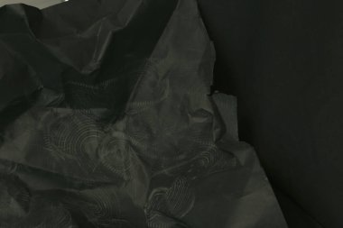 siyah buruşmuş kağıt arkaplan grunge doku arkaplanı