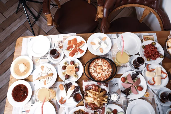 Πλούσιο Και Γευστικό Τούρκικο Πρωινό — Φωτογραφία Αρχείου
