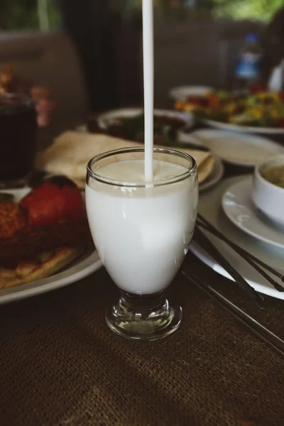 Bevanda Turca Ayran Kefir Latticello Fatto Con Yogurt — Foto Stock