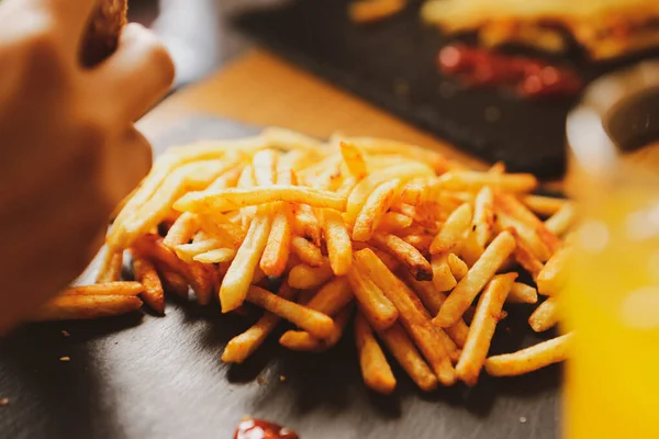 Taze Sebzeli Yapımı Hamburger — Stok fotoğraf