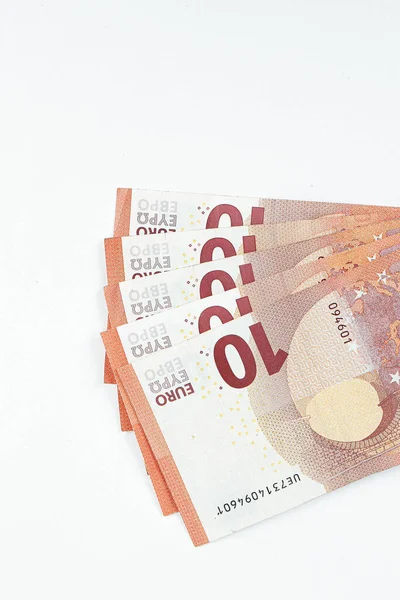 Multi Euro Dolar Cash Different Type New Generation Banknotes Bitcoin — Foto Stock