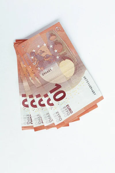 Multi Euro Dolar Cash Different Type New Generation Banknotes Bitcoin — Stockfoto