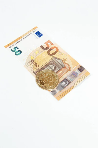 Multi Euro Dolar Efectivo Diferentes Tipos Billetes Nueva Generación Bitcoin —  Fotos de Stock